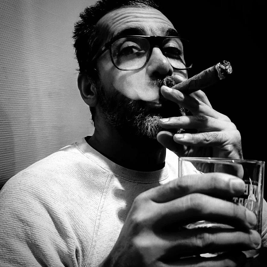 A drink, a smoke, and a look