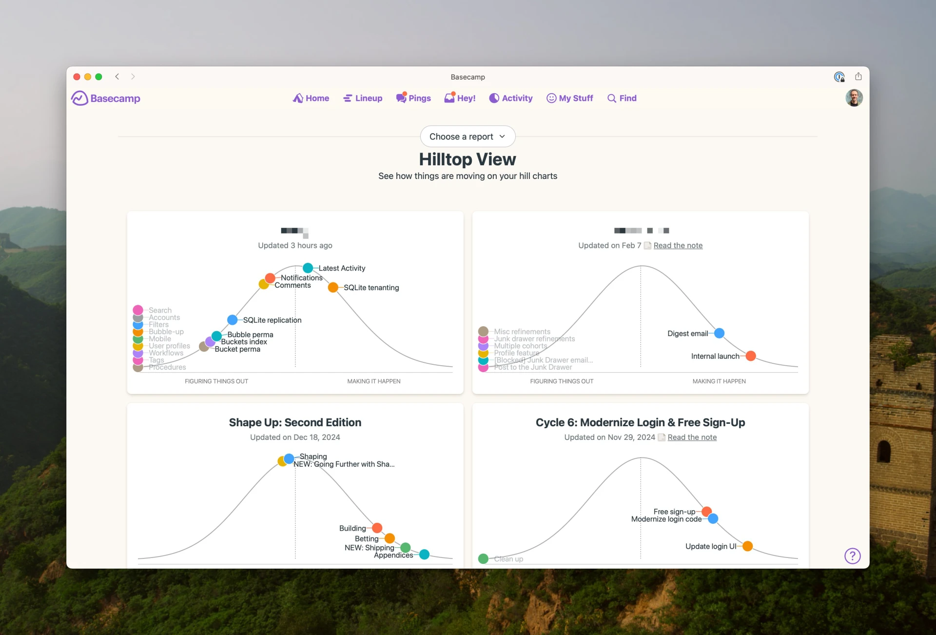 The new Basecamp Hilltop view
